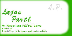 lajos partl business card